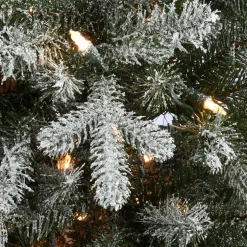 New 4 ft. Pre-Lit Snowy Morgan Spruce Tree with Clear Lights Slim|Pre-Lit