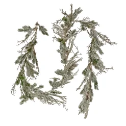 New 9 ft. Pre-Lit Snowy Twig Garland with Warm White LED Rice Lights Pre-Lit Christmas Garlands|7-10 Feet Christmas Garlands