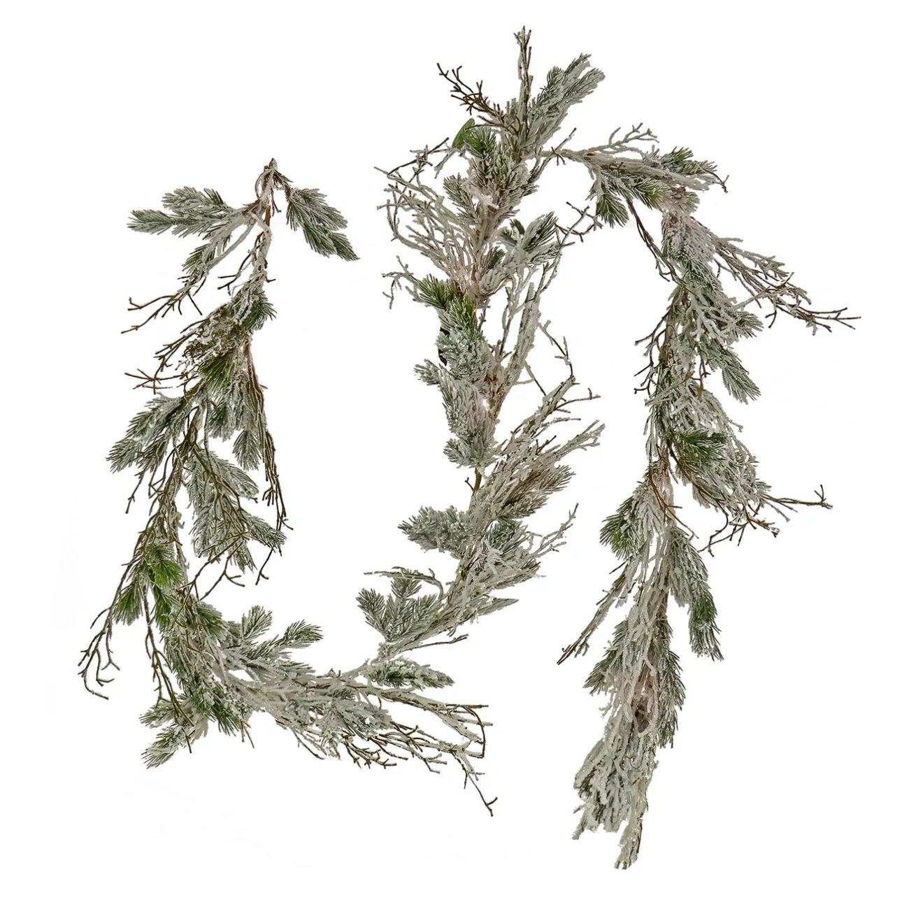New 9 ft. Pre-Lit Snowy Twig Garland with Warm White LED Rice Lights Pre-Lit Christmas Garlands|7-10 Feet Christmas Garlands