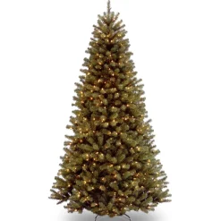 Discount 9 ft. Pre-Lit Aberdeen Blue Spruce Tree with Light Parade LED Lights Full|Pre-Lit