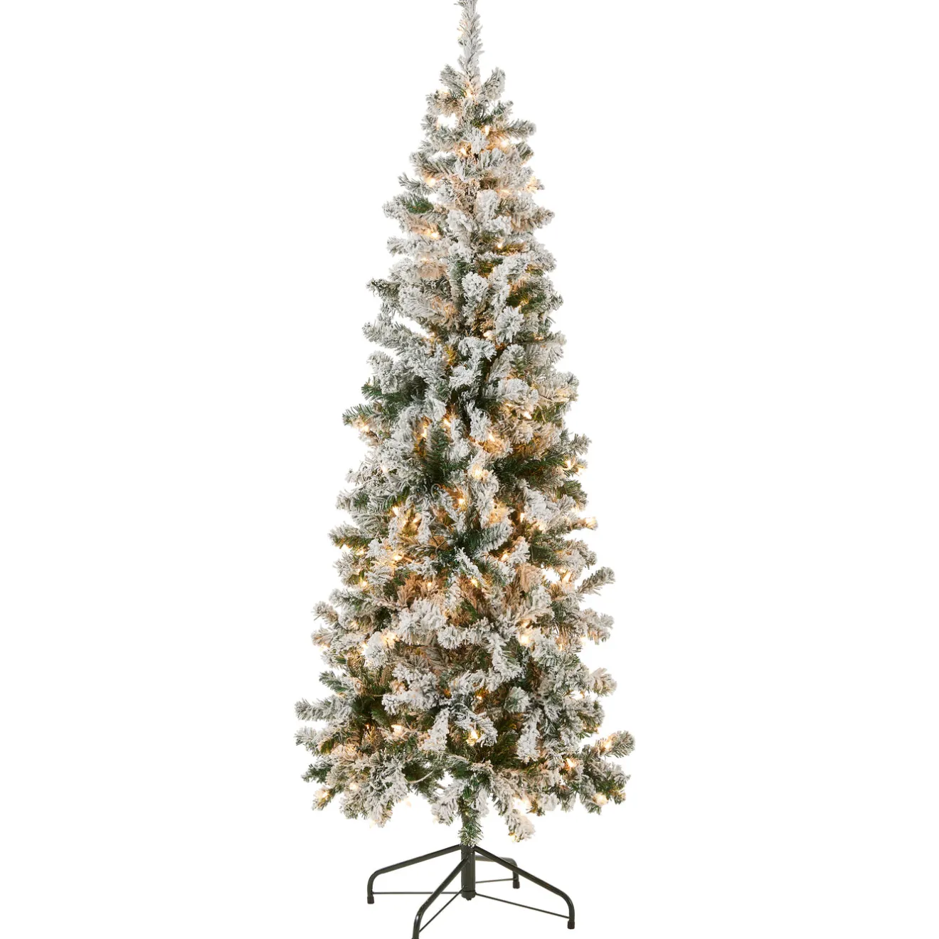 Best 6 ft. Pre-Lit Acacia Medium Flocked Tree with Clear Lights Medium|Pre-Lit