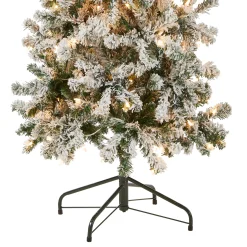 Best 6 ft. Pre-Lit Acacia Medium Flocked Tree with Clear Lights Medium|Pre-Lit