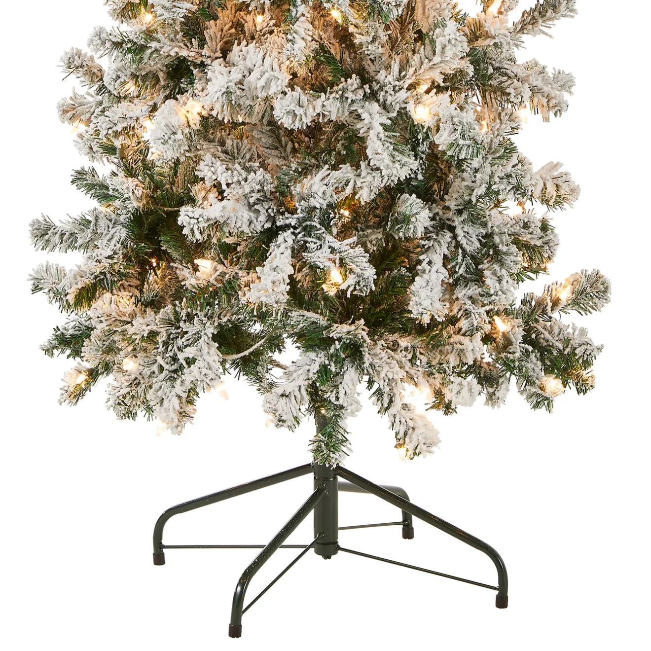 Best 6 ft. Pre-Lit Acacia Medium Flocked Tree with Clear Lights Medium|Pre-Lit