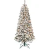 Discount 6 ft. Pre-Lit Acacia Slim Tree with Clear Lights Full|Pre-Lit