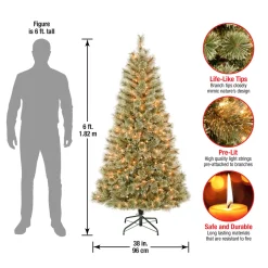 Sale 6 ft. Pre-Lit Arcadia Pine Cashmere with Clear Lights Full|Pre-Lit