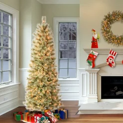 Online 6 ft. Pre-Lit Arcadia Pine Cashmere Slim Tree with Clear Lights Slim|Pre-Lit