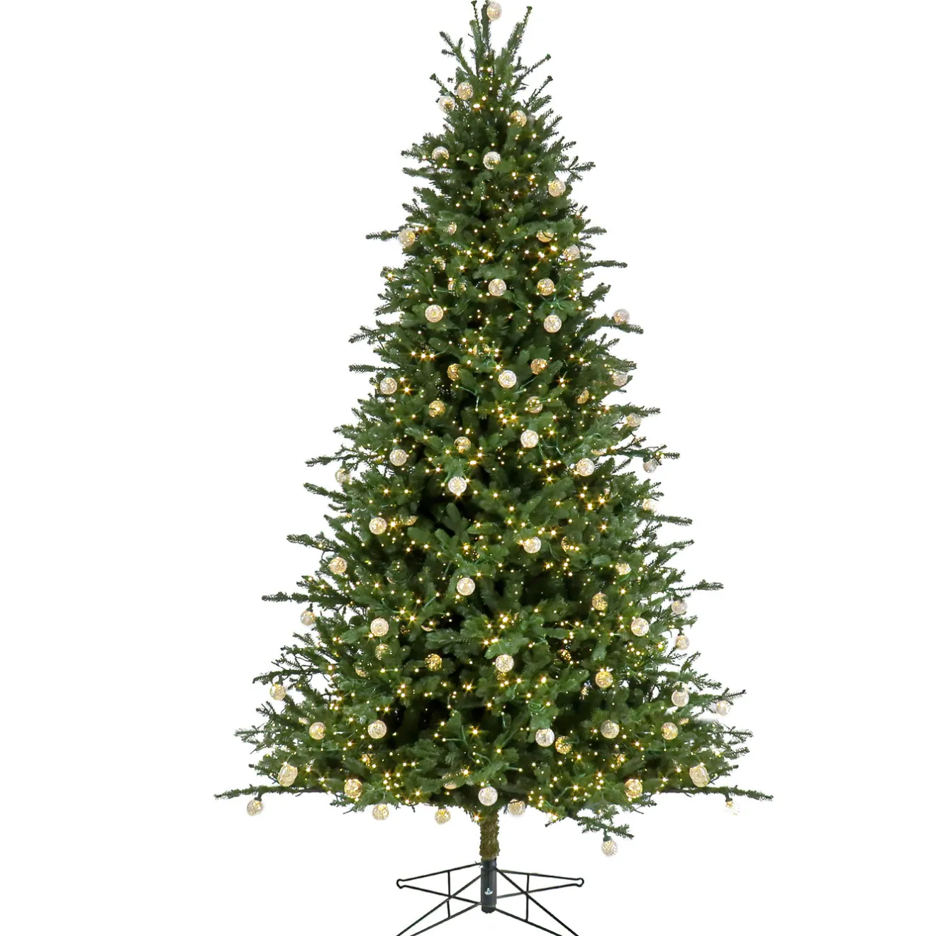 Clearance 10 ft. Pre-Lit Aspen Pine Hinged Tree with Warm White LED Light Slim|Pre-Lit
