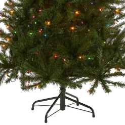 Outlet 6 ft. Pre-Lit Aspen Spruce Slim Tree with Multicolor Lights Slim|Pre-Lit