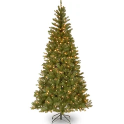 Outlet 6.5 ft. Pre-Lit Aspen Spruce Slim Tree with Clear Lights Slim|Pre-Lit