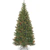 7 ft. Pre-Lit Aspen Spruce Slim Tree with Multicolor Lights Slim|Pre-Lit