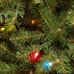 7 ft. Pre-Lit Aspen Spruce Slim Tree with Multicolor Lights Slim|Pre-Lit