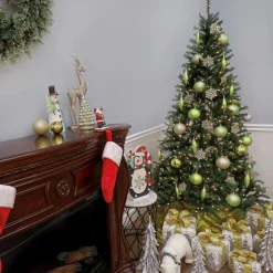 Outlet 6 ft. Pre-Lit Aspen Spruce Slim Tree with Clear Lights Slim|Pre-Lit