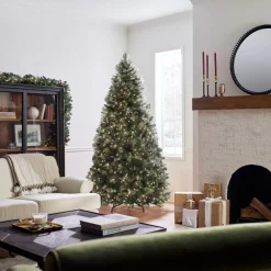 Sale 7.5 ft. Pre-Lit Carolina Pine Tree with 1000 Clear Lights Full|Pre-Lit