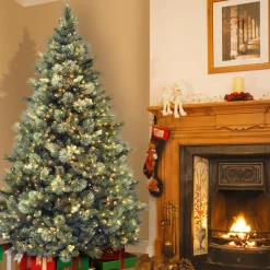 Sale 7.5 ft. Pre-Lit Carolina Pine Tree with 1000 Clear Lights Full|Pre-Lit
