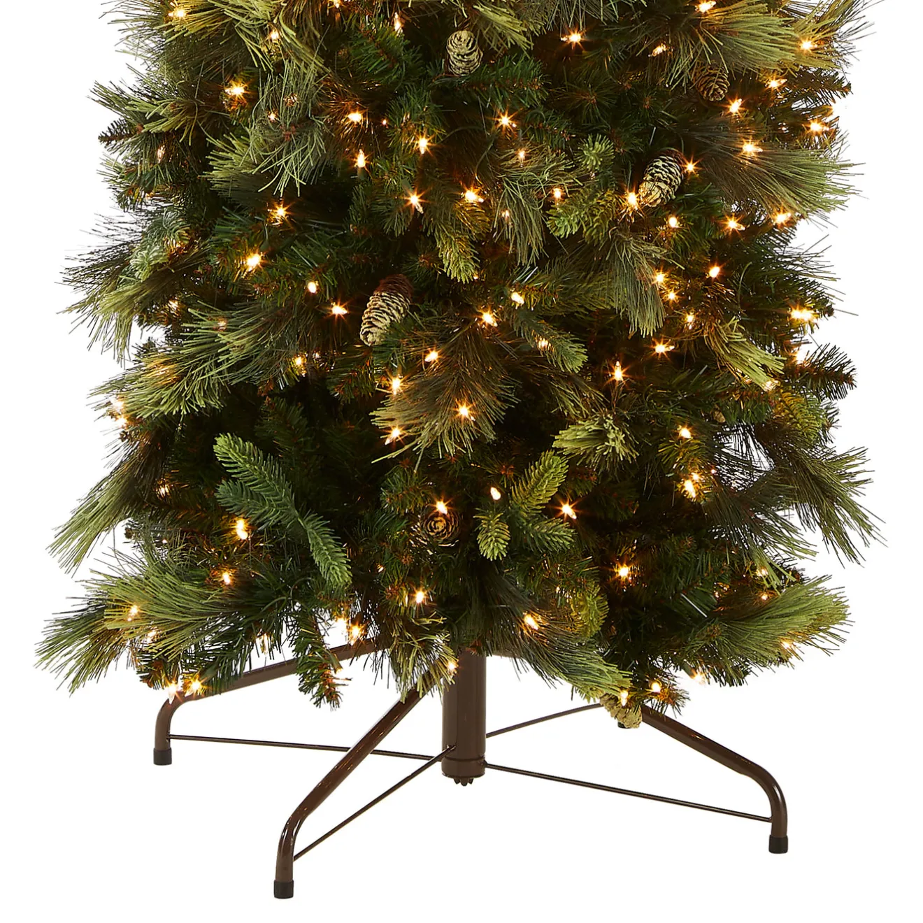 Hot 9 ft. Pre-Lit Carolina Pine Slim Tree with Clear Lights Pencil Slim|Pre-Lit
