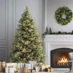 Online 7 ft. Pre-Lit Carolina Pine Tree with Clear Lights Full|Pre-Lit