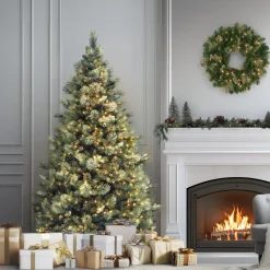 New 7.5 ft. Pre-Lit Carolina Pine Tree with 750 Clear Lights Full|Pre-Lit