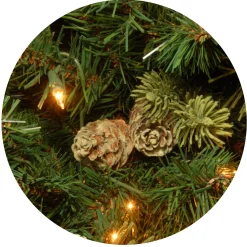 New 7.5 ft. Pre-Lit Carolina Pine Tree with 750 Clear Lights Full|Pre-Lit
