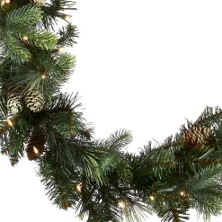 Best 9 ft. Pre-Lit Carolina Pine Garland with LED Lights Pre-Lit Christmas Garlands|7-10 Feet Christmas Garlands