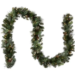 Outlet 9 ft. Pre-Lit Carolina Pine Garland with Clear Lights Pre-Lit Christmas Garlands|7-10 Feet Christmas Garlands