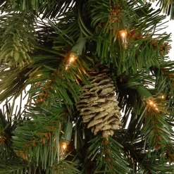 Outlet 9 ft. Pre-Lit Carolina Pine Garland with Clear Lights Pre-Lit Christmas Garlands|7-10 Feet Christmas Garlands