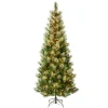 Hot 7.5 ft. Pre-Lit Charleston Pine Slim Tree with Clear Lights Slim|Pre-Lit