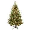 Outlet 4.5 ft. Pre-Lit Charleston Pine Tree with Clear Lights Slim|Pre-Lit