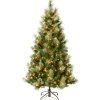 Clearance 9 ft. Pre-Lit Charleston Pine Tree with Clear Lights Full|Pre-Lit
