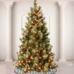 Clearance 9 ft. Pre-Lit Charleston Pine Tree with Clear Lights Full|Pre-Lit