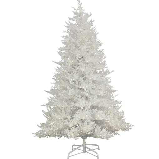New 9 ft. Pre-Lit Christmas by the Sea Coral Tree with Warm White LED Lights Pre-Lit|Full