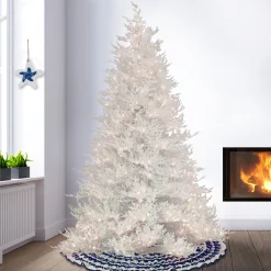 New 9 ft. Pre-Lit Christmas by the Sea Coral Tree with Warm White LED Lights Pre-Lit|Full