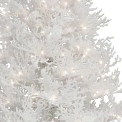 New 9 ft. Pre-Lit Christmas by the Sea Coral Tree with Warm White LED Lights Pre-Lit|Full