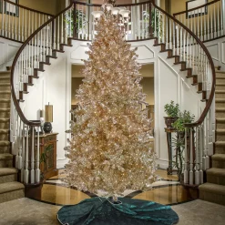 Online 9 ft. Pre-Lit Christmas Platinum Metallic Tree Full|Pre-Lit