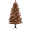 7.5 ft. Pre-Lit Christmas Rose Gold Metallic Tree Pre-Lit|Full