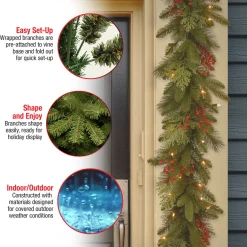 9 ft. Pre-Lit Classical Collection Garland with Clear Lights Pre-Lit Christmas Garlands|7-10 Feet Christmas Garlands