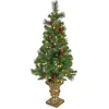 4 ft. Pre-Lit Crestwood Spruce Tree with Warm White LED Lights Slim|Pre-Lit