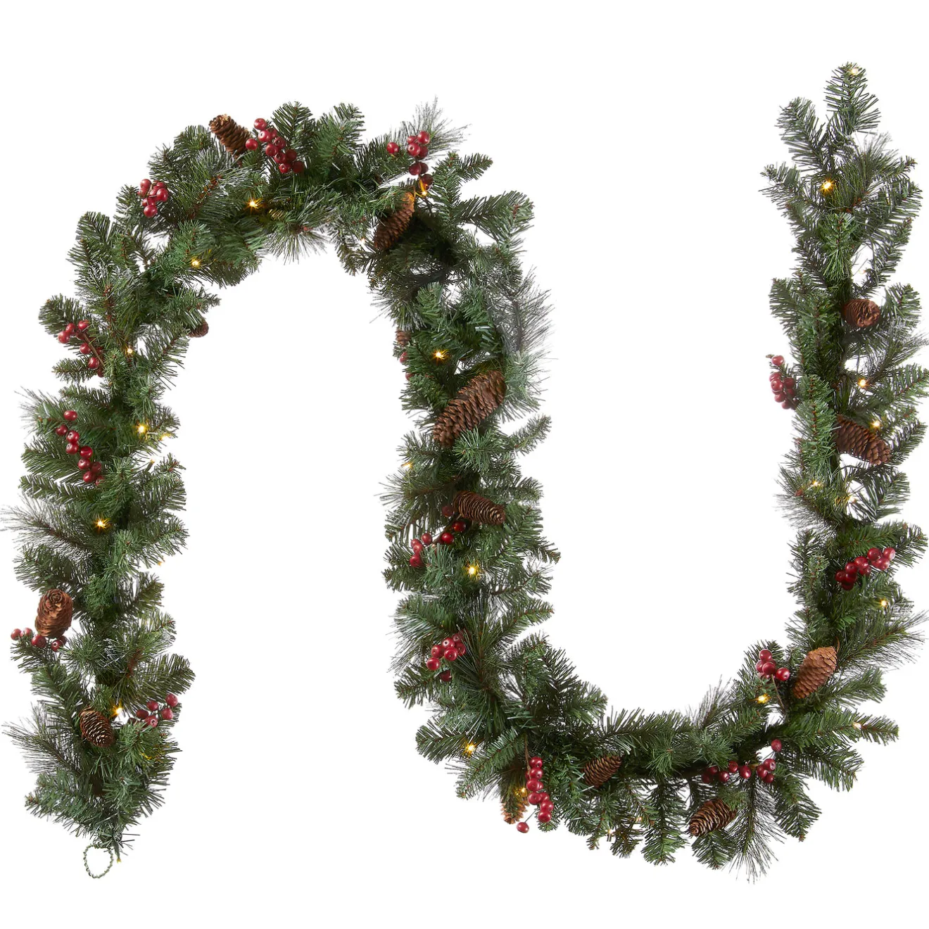 Sale 9 ft. Pre-Lit Crestwood Spruce Garland with Clear Lights Pre-Lit Christmas Garlands|7-10 Feet Christmas Garlands