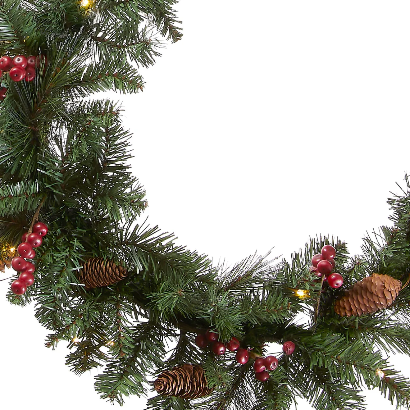 Sale 9 ft. Pre-Lit Crestwood Spruce Garland with Clear Lights Pre-Lit Christmas Garlands|7-10 Feet Christmas Garlands
