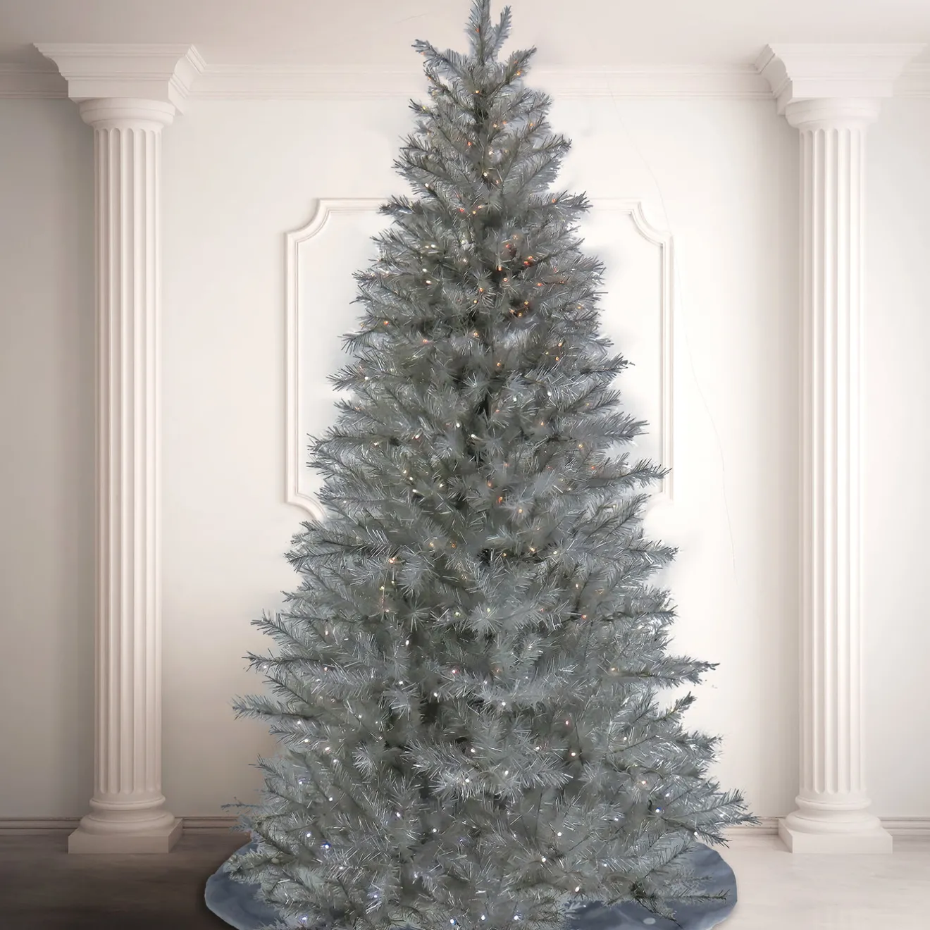 Best 10 ft. Pre-Lit Crystal Pine Hinged Tree with RGB Lights Pre-Lit|Full