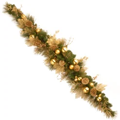 Sale 6 ft. Pre-Lit Decorative Collection Elegance Swag with Clear Lights Swags