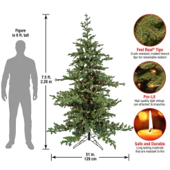 Outlet 7.5 ft. Pre-Lit Decorator Tree Full|Pre-Lit