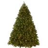 Clearance 7.5 ft. Pre-Lit Deluxe Downswept Douglas Fir Tree with PowerConnect Dual Color LED Lights Full|Pre-Lit