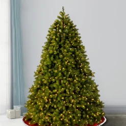Clearance 7.5 ft. Pre-Lit Deluxe Downswept Douglas Fir Tree with PowerConnect Dual Color LED Lights Full|Pre-Lit