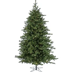 Sale 10 ft. Pre-Lit Douglas Fir Hinged Tree with Warm White LED Lights Pre-Lit|Full