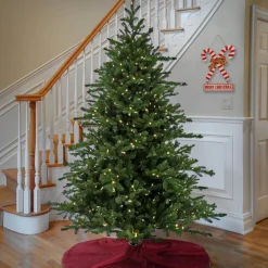Sale 10 ft. Pre-Lit Douglas Fir Hinged Tree with Warm White LED Lights Pre-Lit|Full