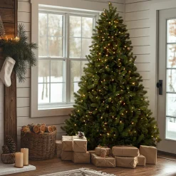 Best 7.5 ft. Pre-Lit Downswept Douglas Fir Tree with Dual Color LED Lights Full|Pre-Lit