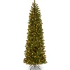Hot 6.5 ft. Pre-Lit Downswept Douglas Fir Pencil Slim Tree with Clear Lights Pencil Slim|Pre-Lit