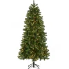 Outlet 6.5 ft. Pre-Lit Downswept Douglas Fir Slim Tree with Clear Lights Slim|Pre-Lit