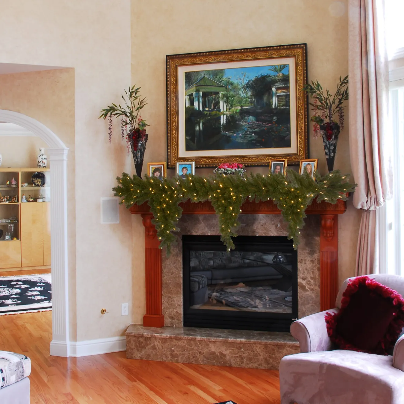 Online 6 ft. Pre-Lit Downswept Douglas Fir Teardrop Garland with White Lights Teardrops
