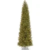 Outlet 9 ft. Pre-Lit Downswept Douglas Fir Pencil Slim Tree with Clear Lights Pencil Slim|Pre-Lit